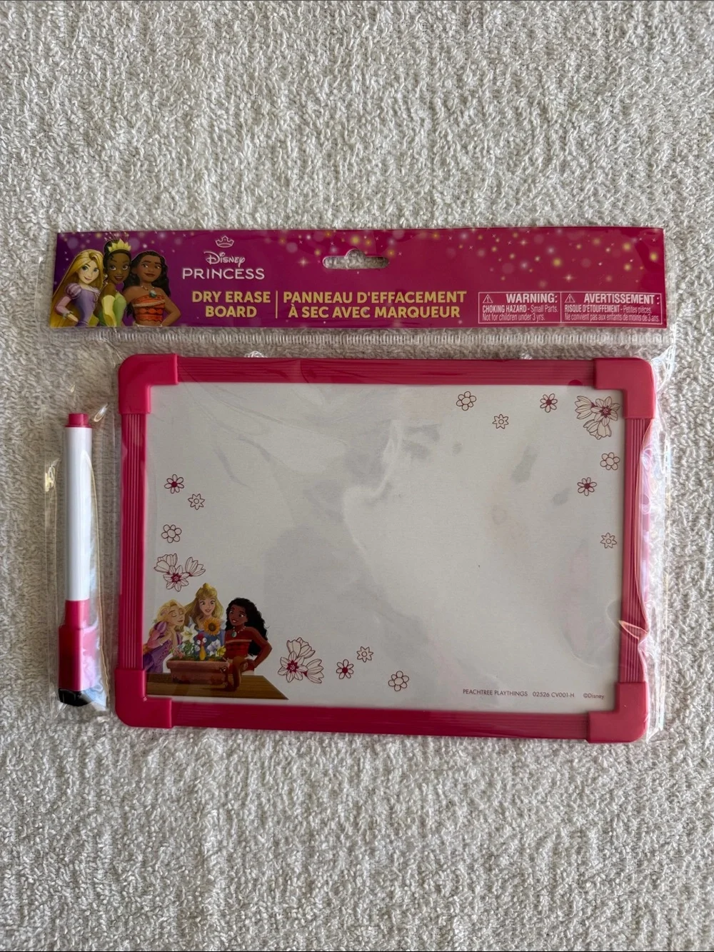 Disney “Disney Princess” Pink Dry Erase Board with Marker